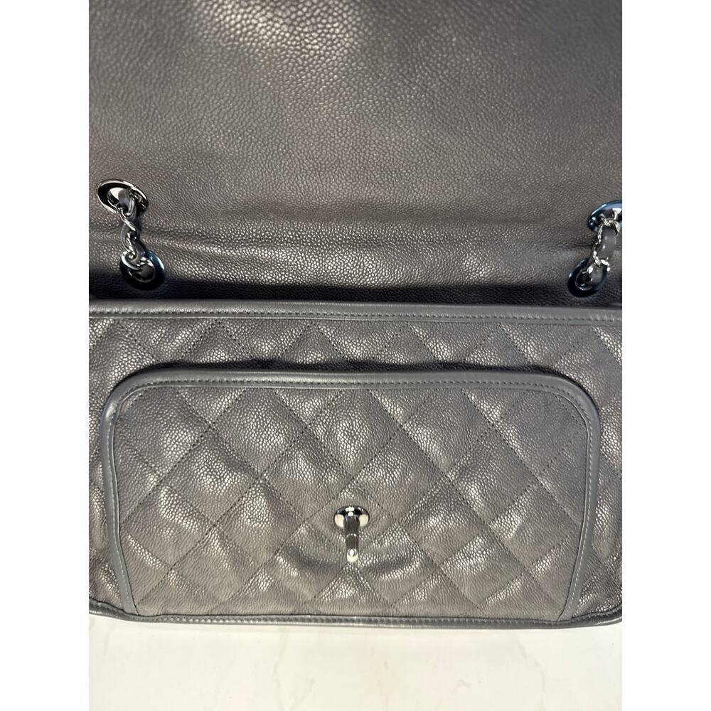 Chanel French Riviera Flap Bag in Dark Grey Caviar - Picture 8 of 12